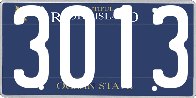 RI license plate 3013