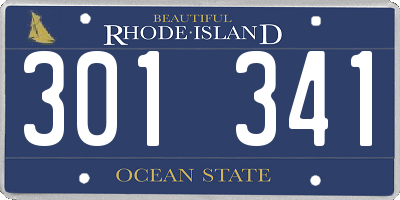 RI license plate 301341