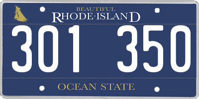 RI license plate 301350