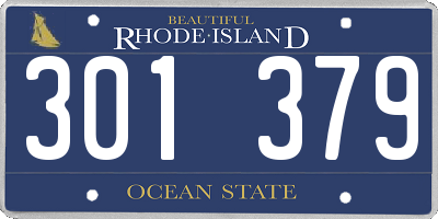 RI license plate 301379