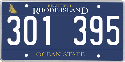 RI license plate 301395