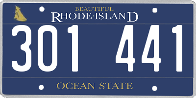 RI license plate 301441