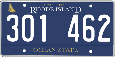 RI license plate 301462