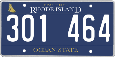 RI license plate 301464