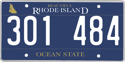 RI license plate 301484