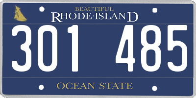 RI license plate 301485