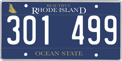 RI license plate 301499