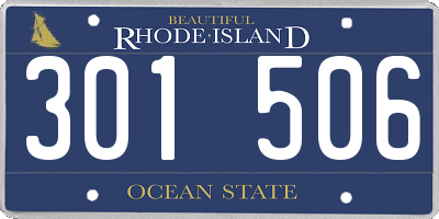 RI license plate 301506