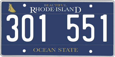 RI license plate 301551
