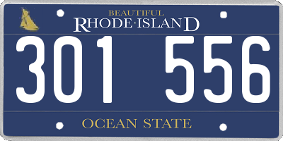 RI license plate 301556