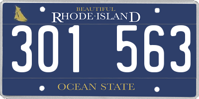 RI license plate 301563