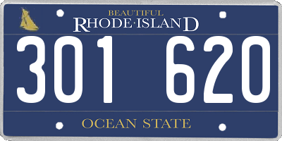 RI license plate 301620