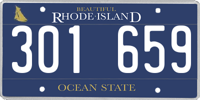 RI license plate 301659