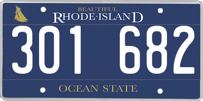 RI license plate 301682