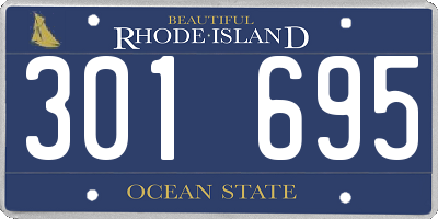 RI license plate 301695