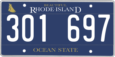 RI license plate 301697