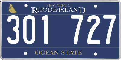 RI license plate 301727