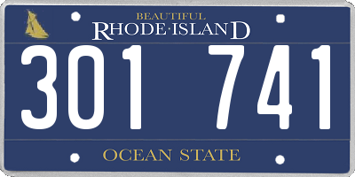 RI license plate 301741