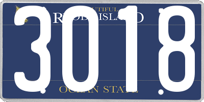 RI license plate 3018