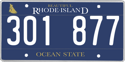 RI license plate 301877