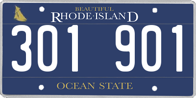 RI license plate 301901