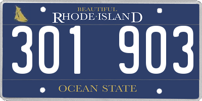 RI license plate 301903
