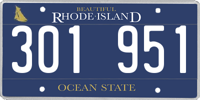 RI license plate 301951