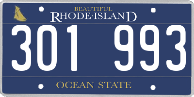 RI license plate 301993