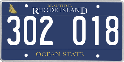 RI license plate 302018