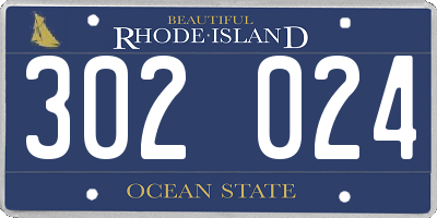 RI license plate 302024