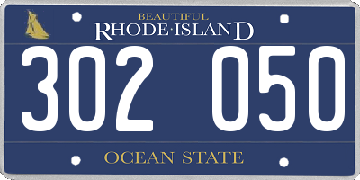 RI license plate 302050