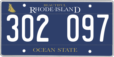 RI license plate 302097