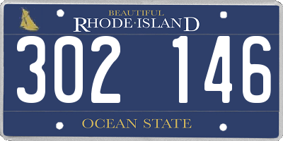 RI license plate 302146