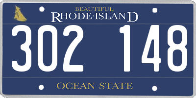 RI license plate 302148