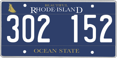 RI license plate 302152