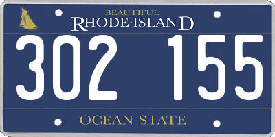 RI license plate 302155