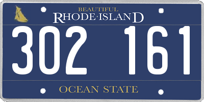 RI license plate 302161