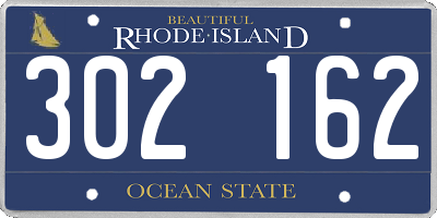 RI license plate 302162
