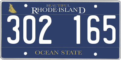 RI license plate 302165