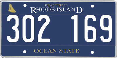 RI license plate 302169