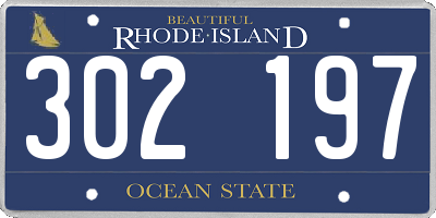 RI license plate 302197