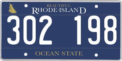 RI license plate 302198