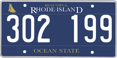 RI license plate 302199