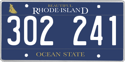 RI license plate 302241