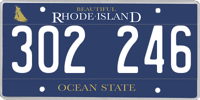 RI license plate 302246