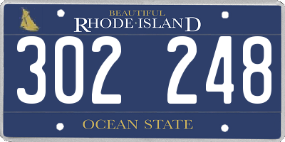 RI license plate 302248