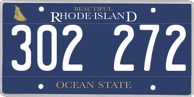 RI license plate 302272