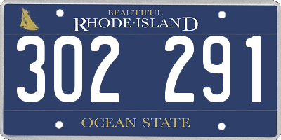 RI license plate 302291