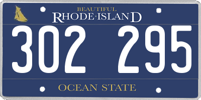 RI license plate 302295