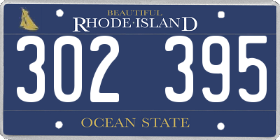 RI license plate 302395